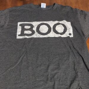 5 Items For $20. Gray T-Shirt with BOO Print